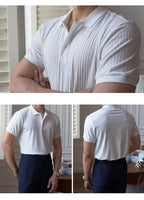 Slim Stripe Polo – Refined Elegance