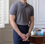 Slim Stripe Polo – Refined Elegance