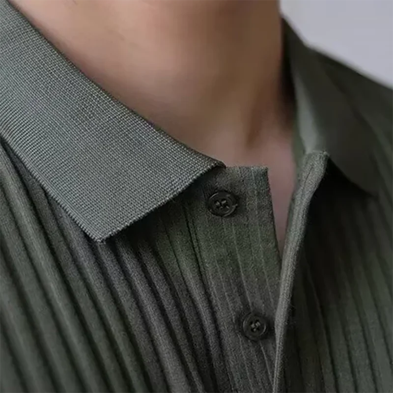 Slim Stripe Polo – Refined Elegance