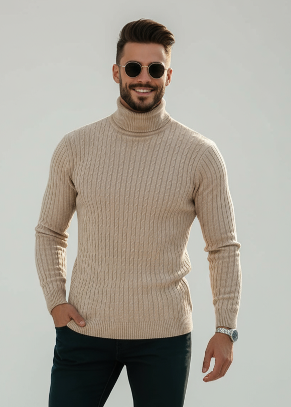 High-Neck Sweater – Autumn/Winter Warmth & Style